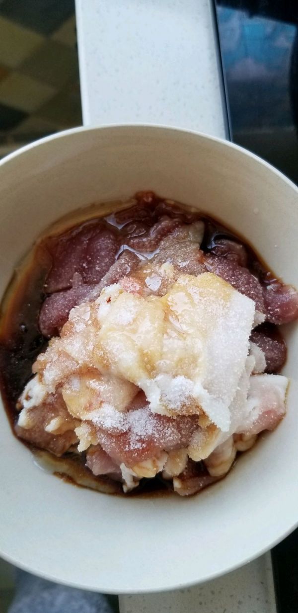 蒜薹土豆洋葱溜肉片