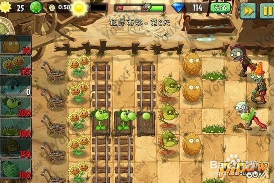 植物大战僵尸2狂野西部第八天二星攻略