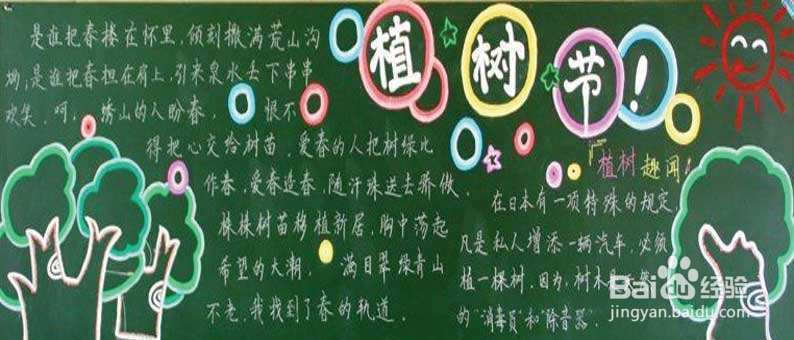 植树节黑板报怎样画内容写什么