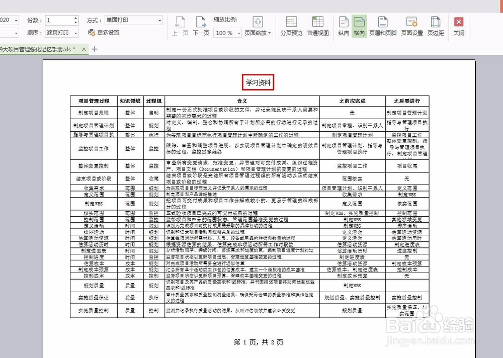 wps表格怎样设置打印的每页都有标题