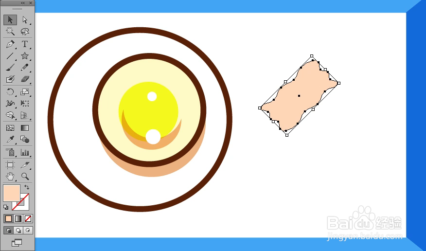 怎样在illustrator中绘制煎蛋小图标