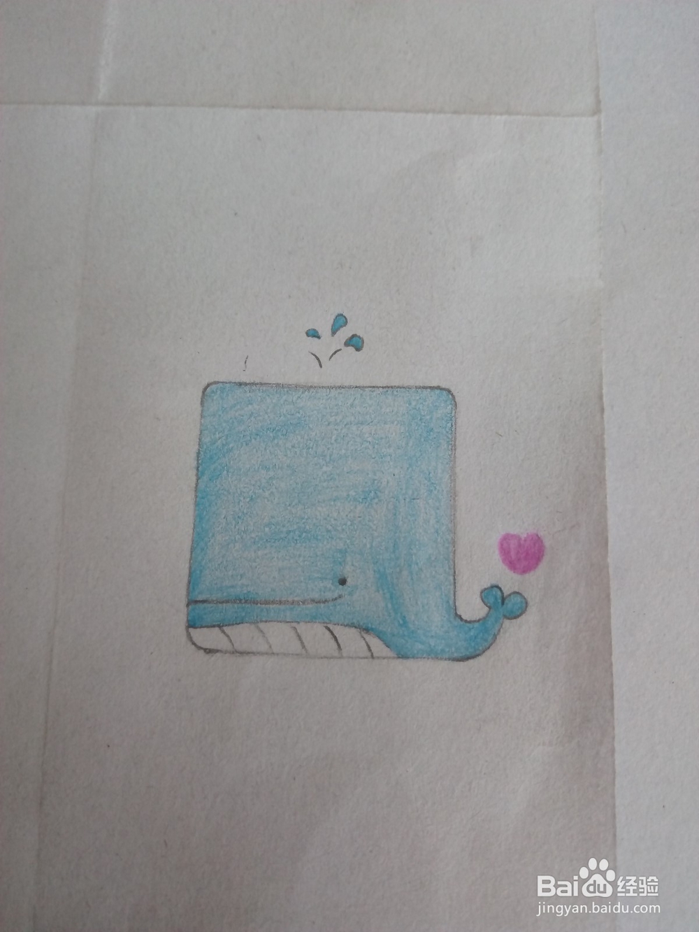 怎样画小鲸鱼简笔画？