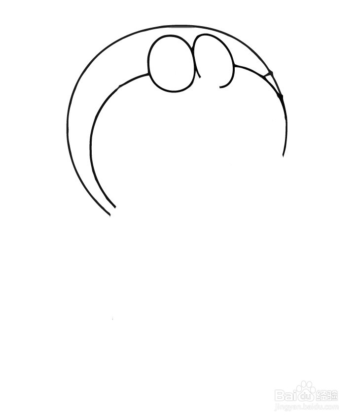 机器猫简笔画 分步画法