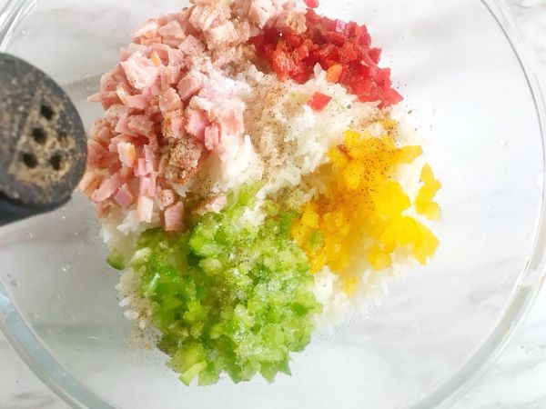 培根彩椒烤饭团