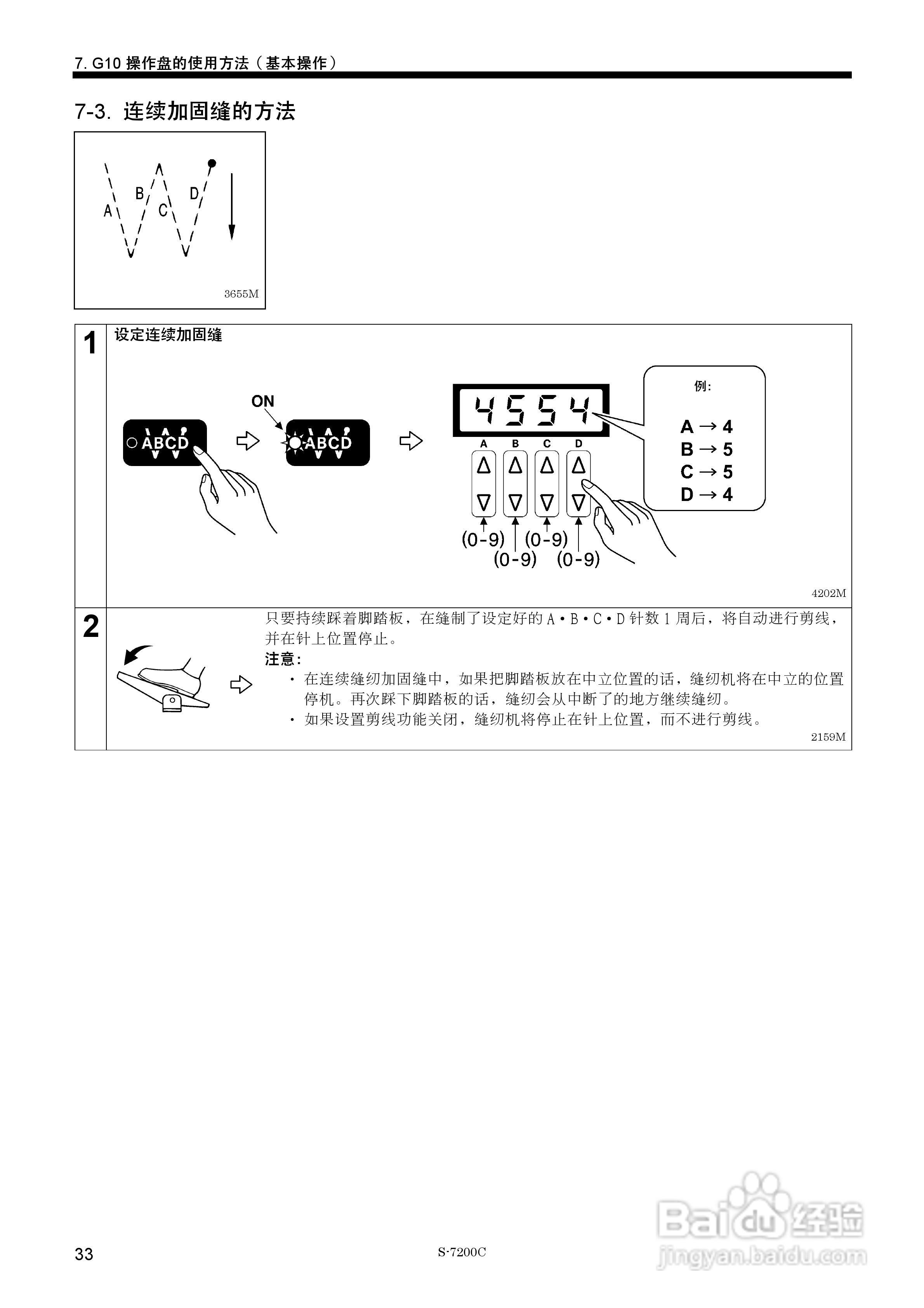 兄弟S-7200C电脑直接驱动自动切线平缝机使用说明书:[4]