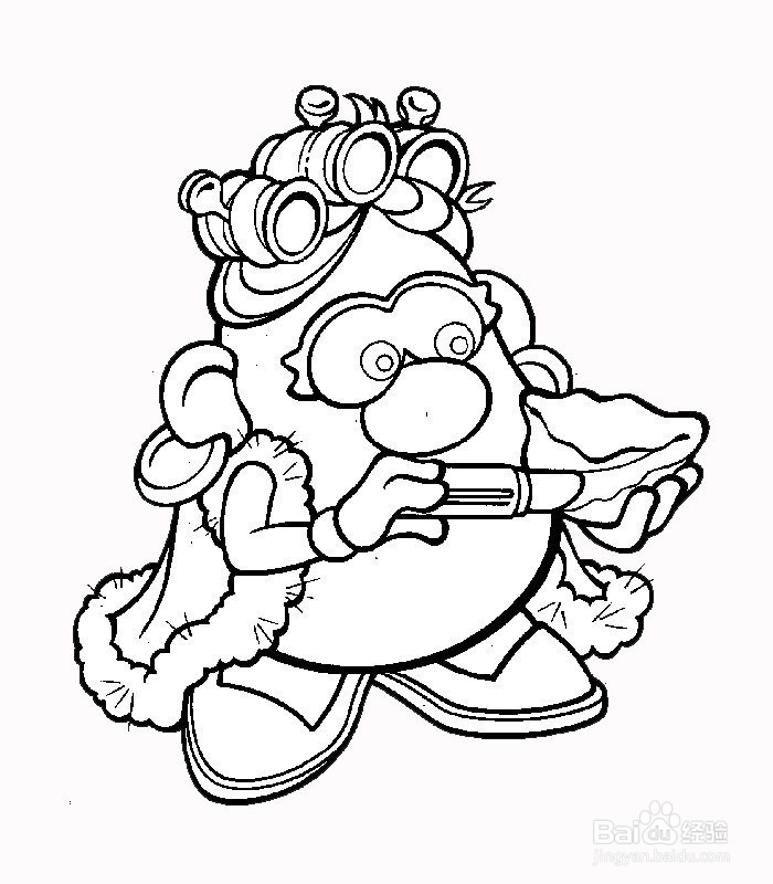 卡通怪物的简笔画