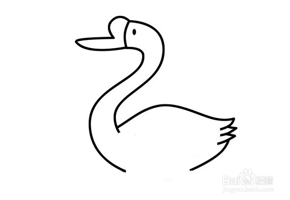 大白鹅简笔画 分步画法