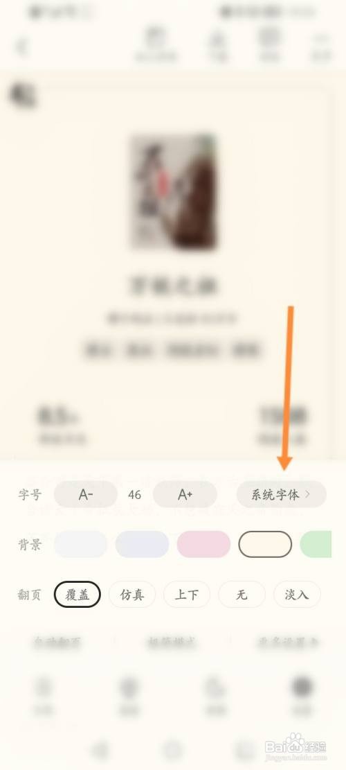 书旗小说怎么修改系统字体