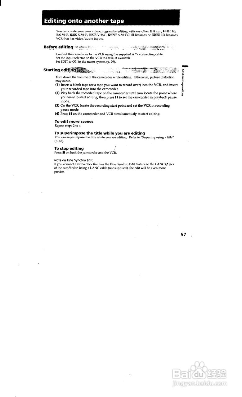 索尼CCD-TRV35模拟摄像机说明书:[6]
