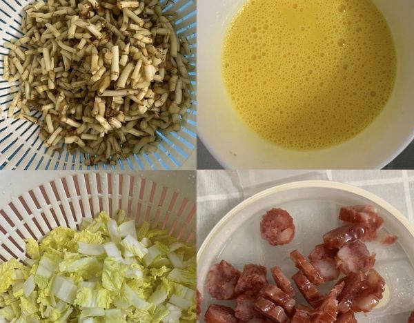 折耳根腊肠炒饭