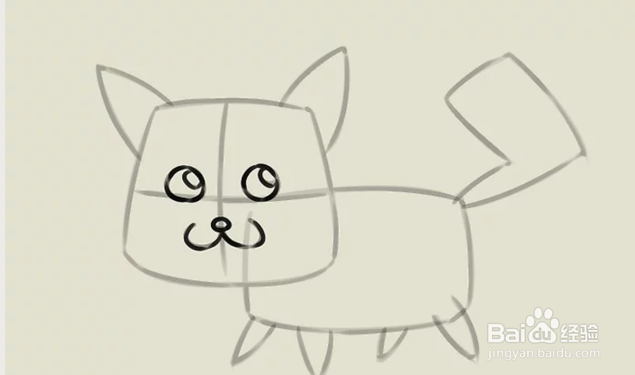 如何简单的画猫咪