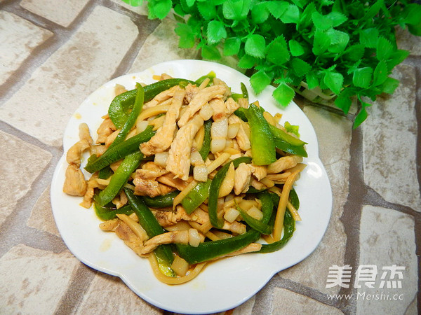 青椒杏鲍菇炒肉丝