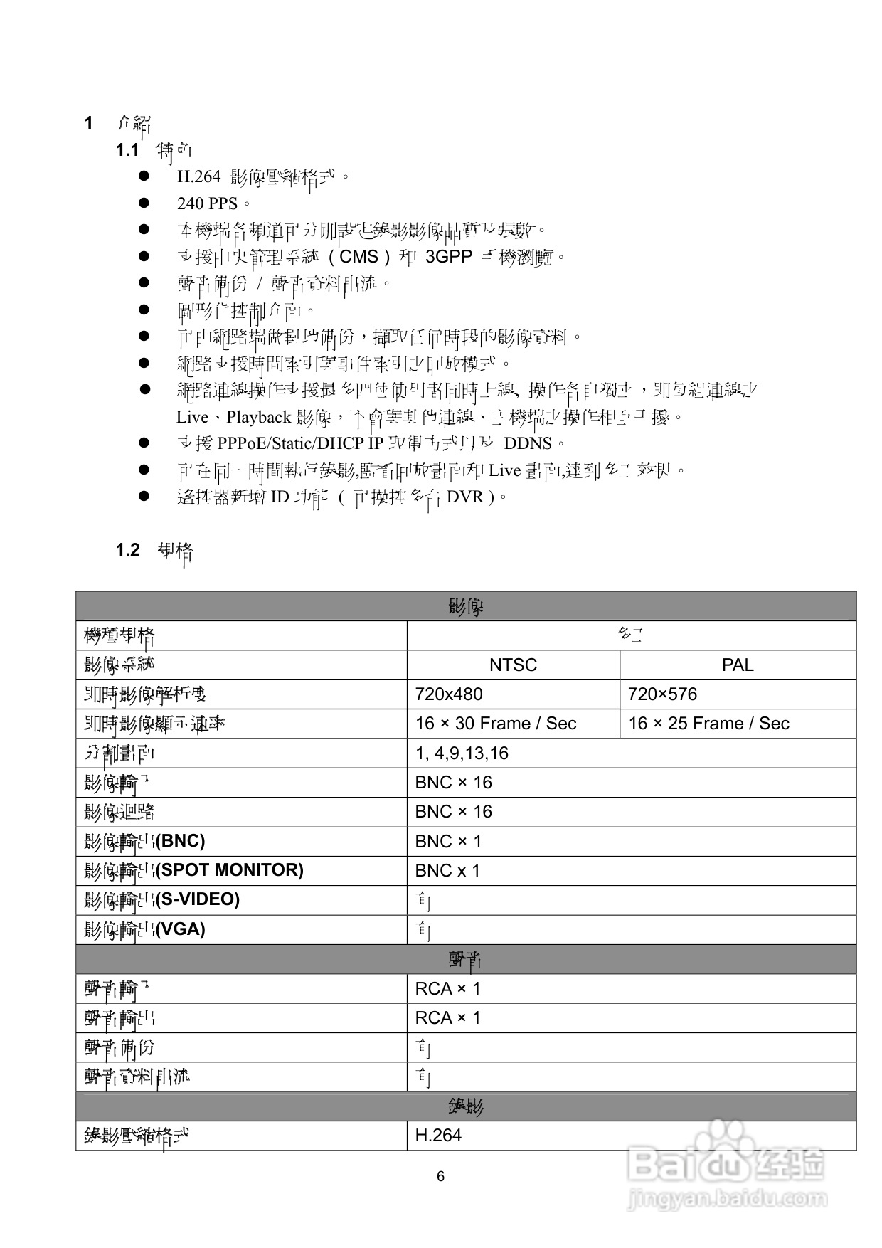 声宝DR-S0837/1637型数位监控录放影机说明书:[1]