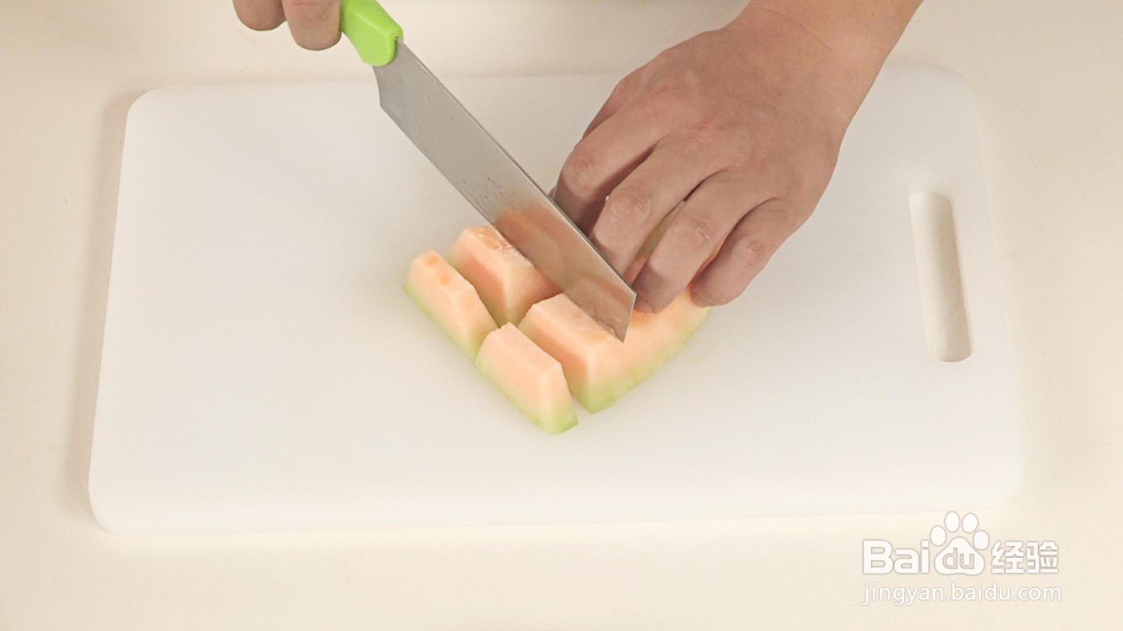 美味的香瓜西瓜火龙果沙拉