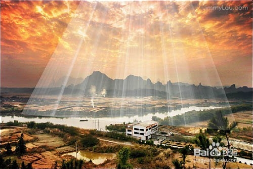 实战经验:PS怎样给霞光图片增加耶稣透射光