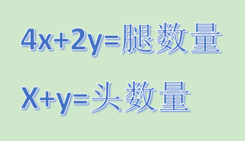 鸡免同笼的解题方法