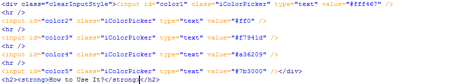 jquery输入框颜色选择器
