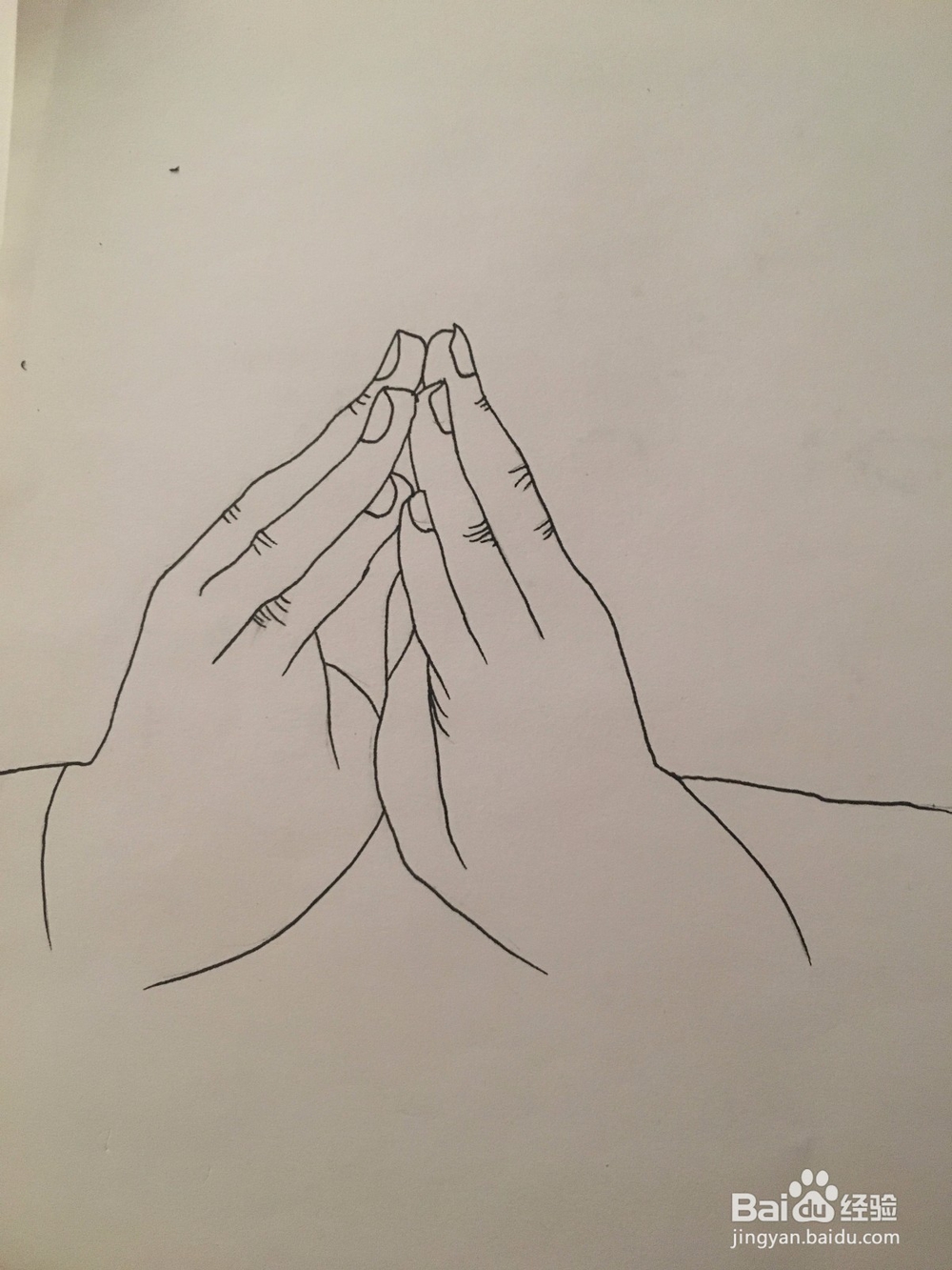 儿童简笔画：画双手合十 画双手并拢