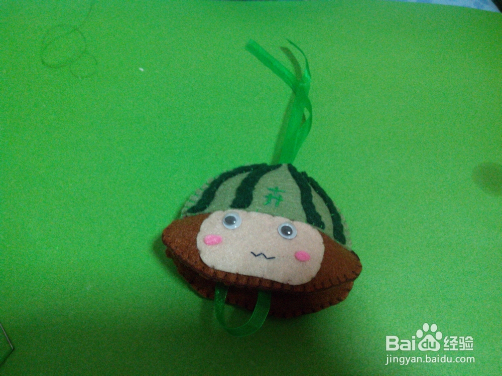 不织布西瓜小人钥匙包