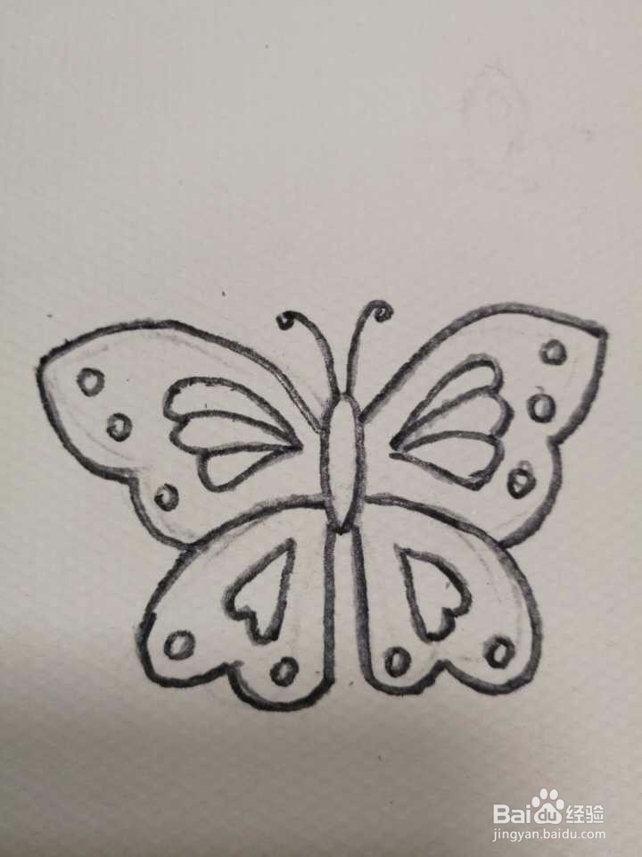 简笔画彩色的蝴蝶怎么画