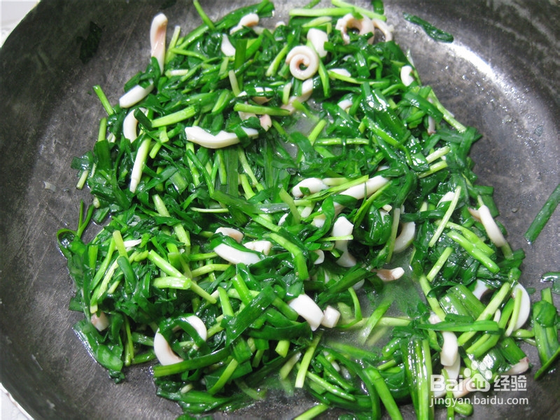 美味海鲜——韭菜炒鱿鱼丝