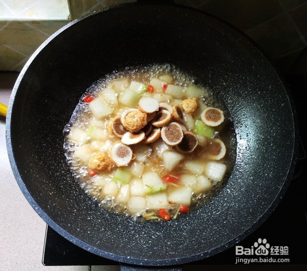 冬瓜烩鱼丸的制作方法