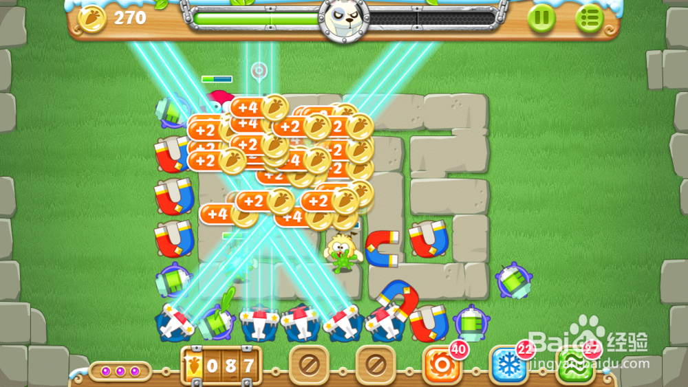 保卫萝卜2 地下庄园主题：[5]D13水晶、金萝卜