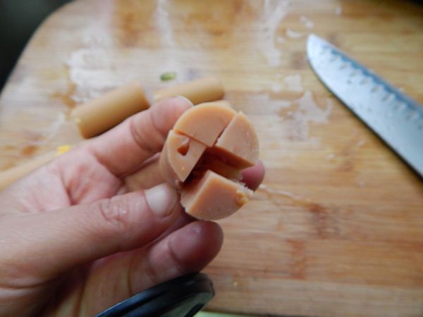 西兰花烧玉米肠