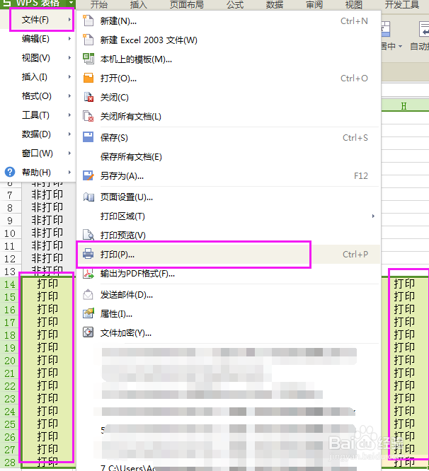 excel怎么设置打印区域如何局部打印