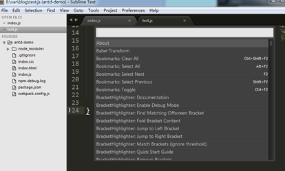 Sublime 编辑器 react代码提示插件安装