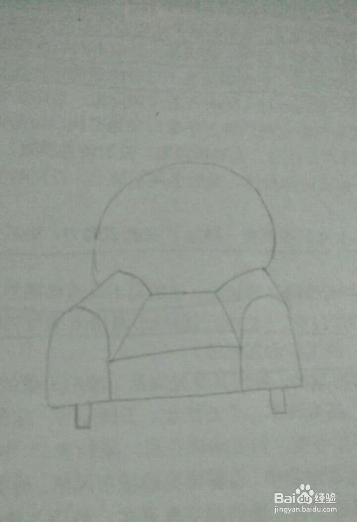 小沙发的简笔画