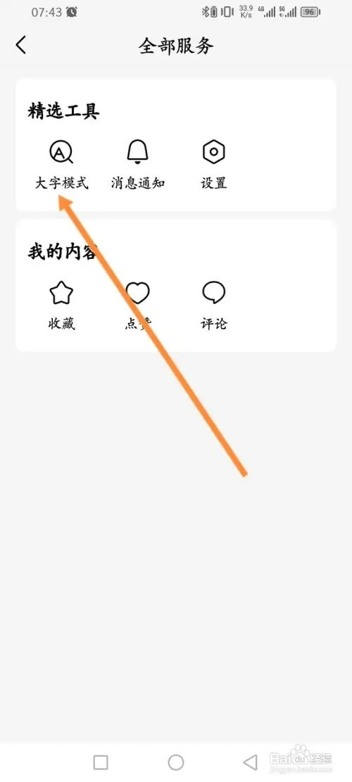 有柿软件如何开启大字模式