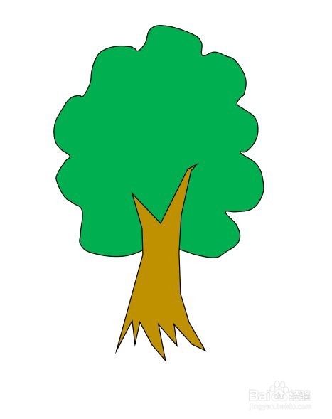 怎么画大树的简笔画