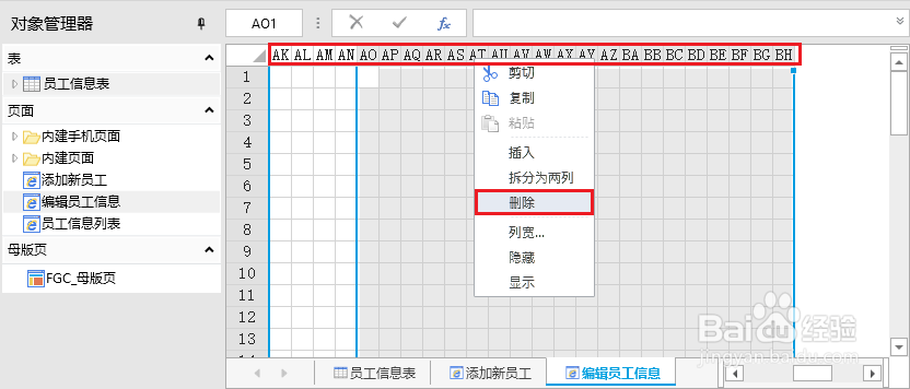 企业Web应用生成器活字格页面操作:对象管理器