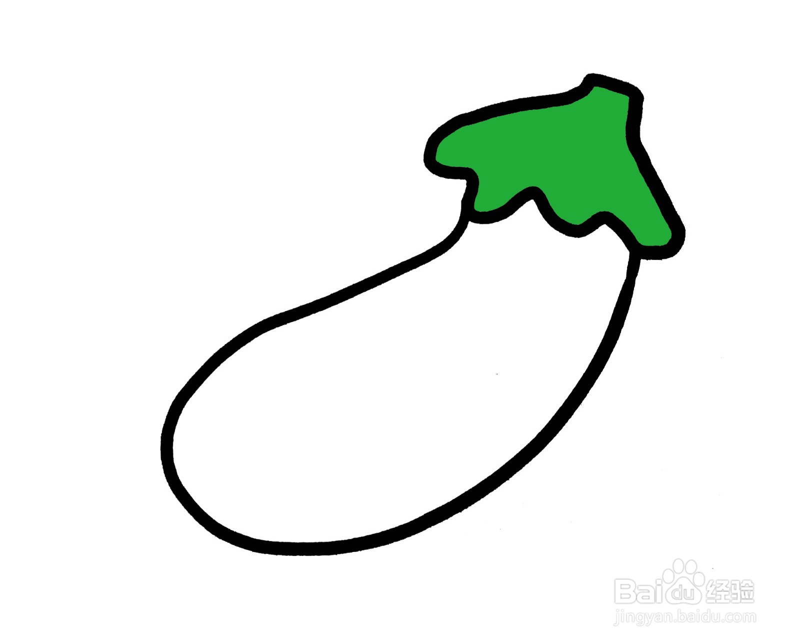 儿童简笔画入门教程茄子怎么画