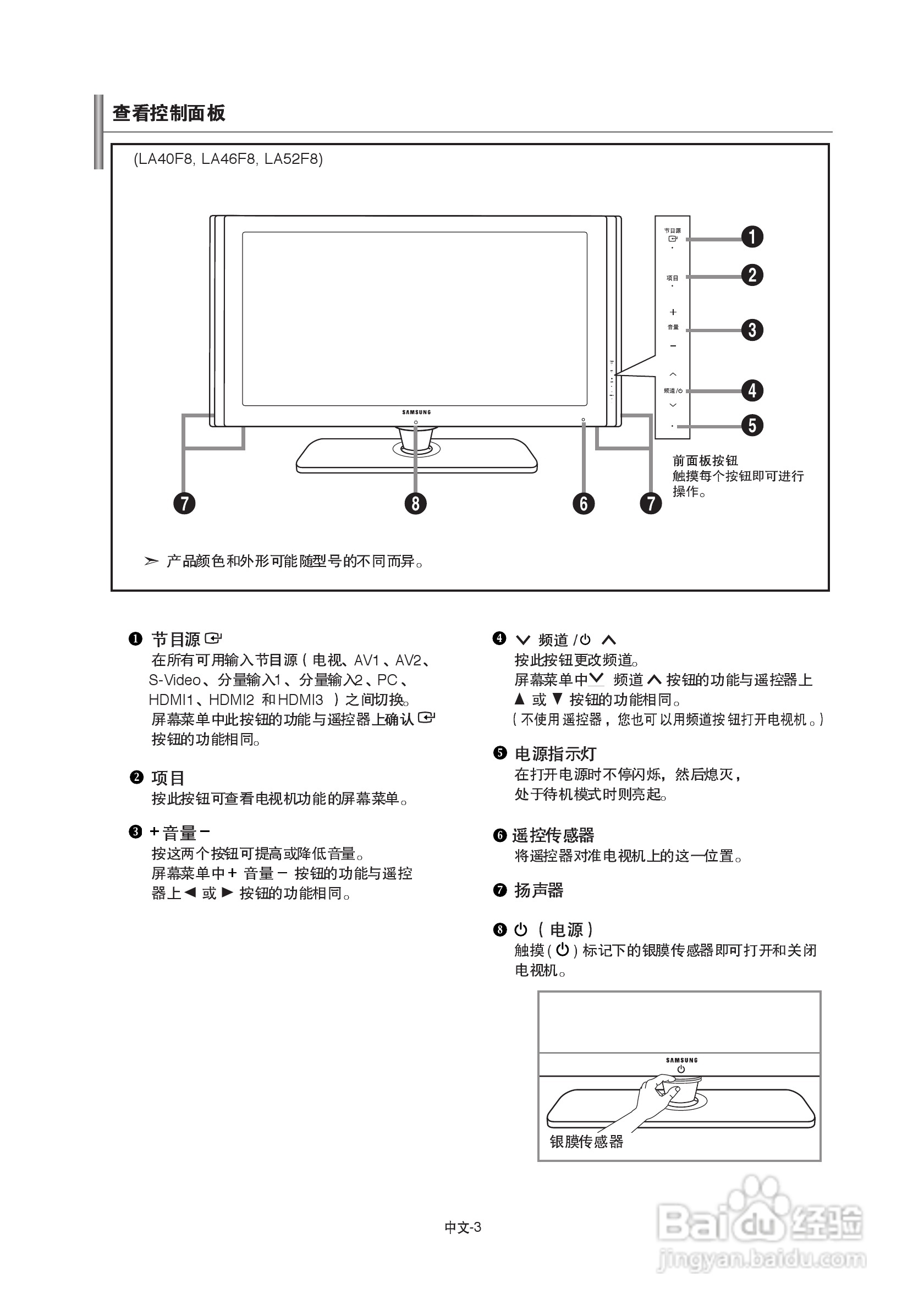 三星LA52F8液晶彩电使用说明书:[1]