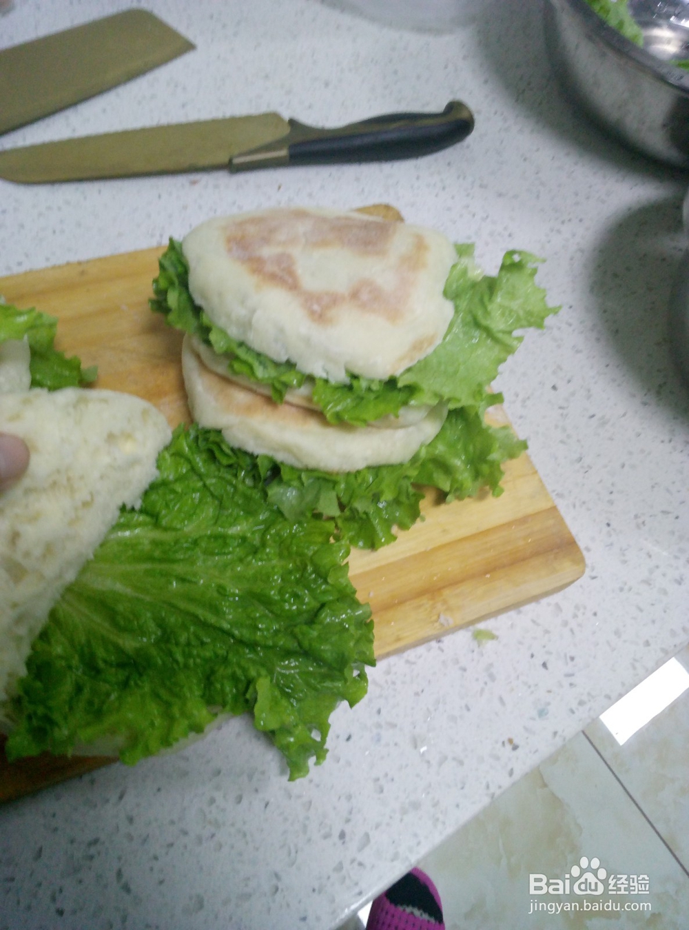 快速烤鸭肉夹馍的制作方法