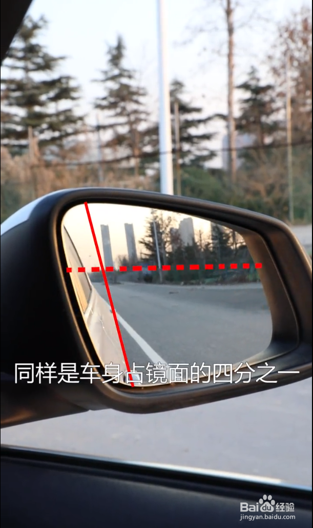 车辆后视镜正确位置图图片