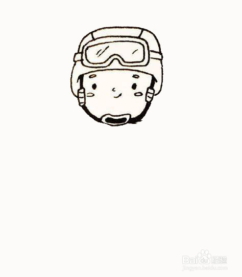 特警的简笔画