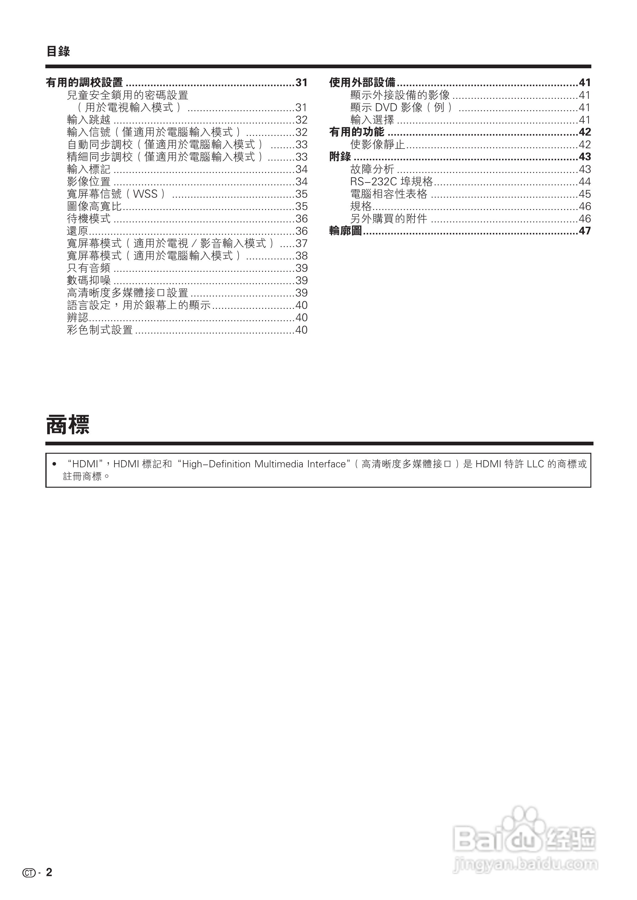 声宝LC-42P7H型液晶电视机说明书:[1]