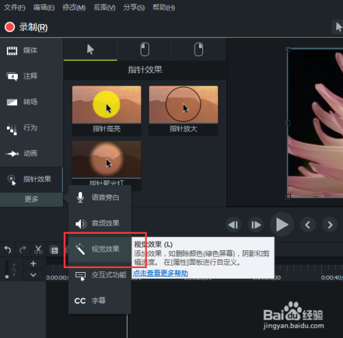 Camtasia 9怎么更改视频画面颜色