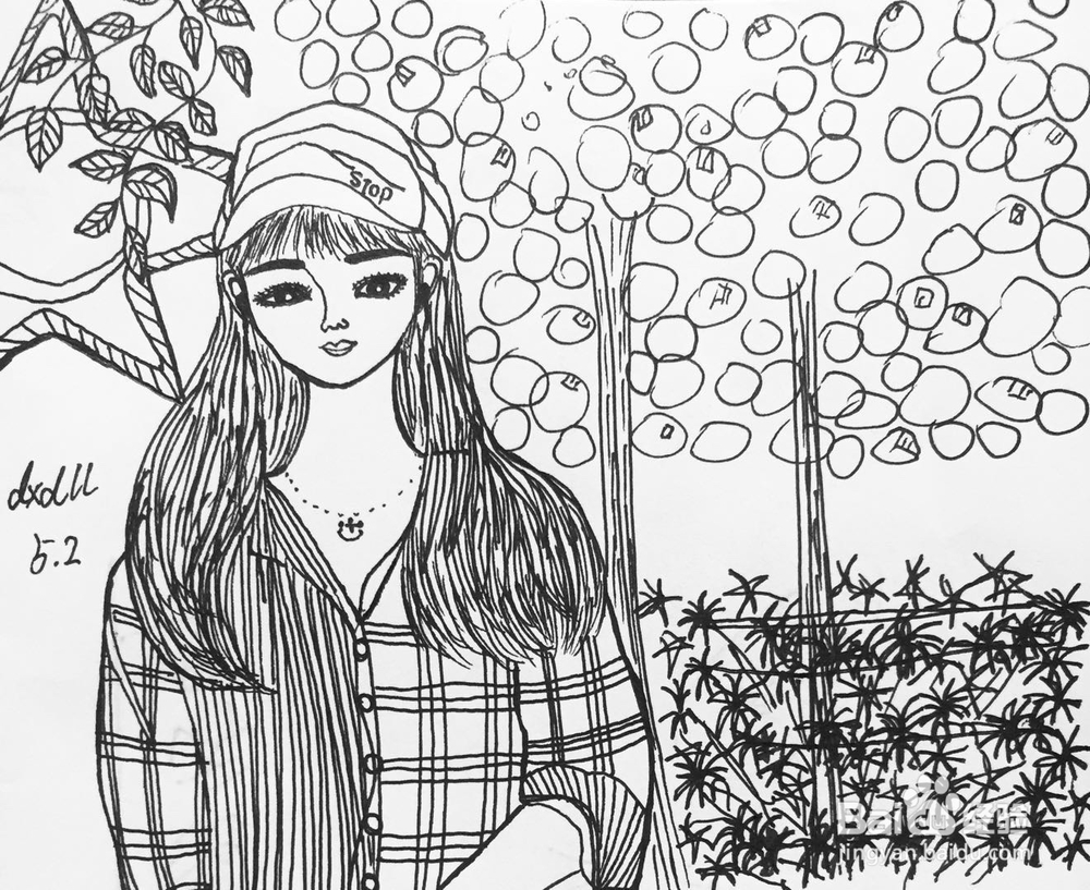 dxdll手绘之街拍小姐姐