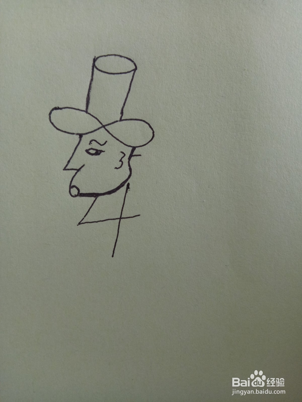 用数字0-9画男人的头像简笔画