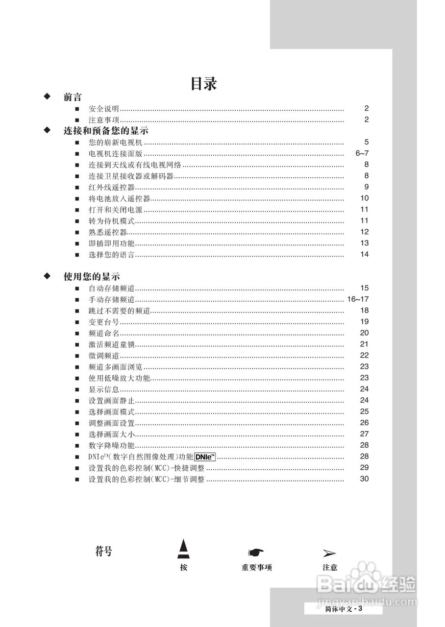 三星SP-50L7HR彩电使用说明书:[1]
