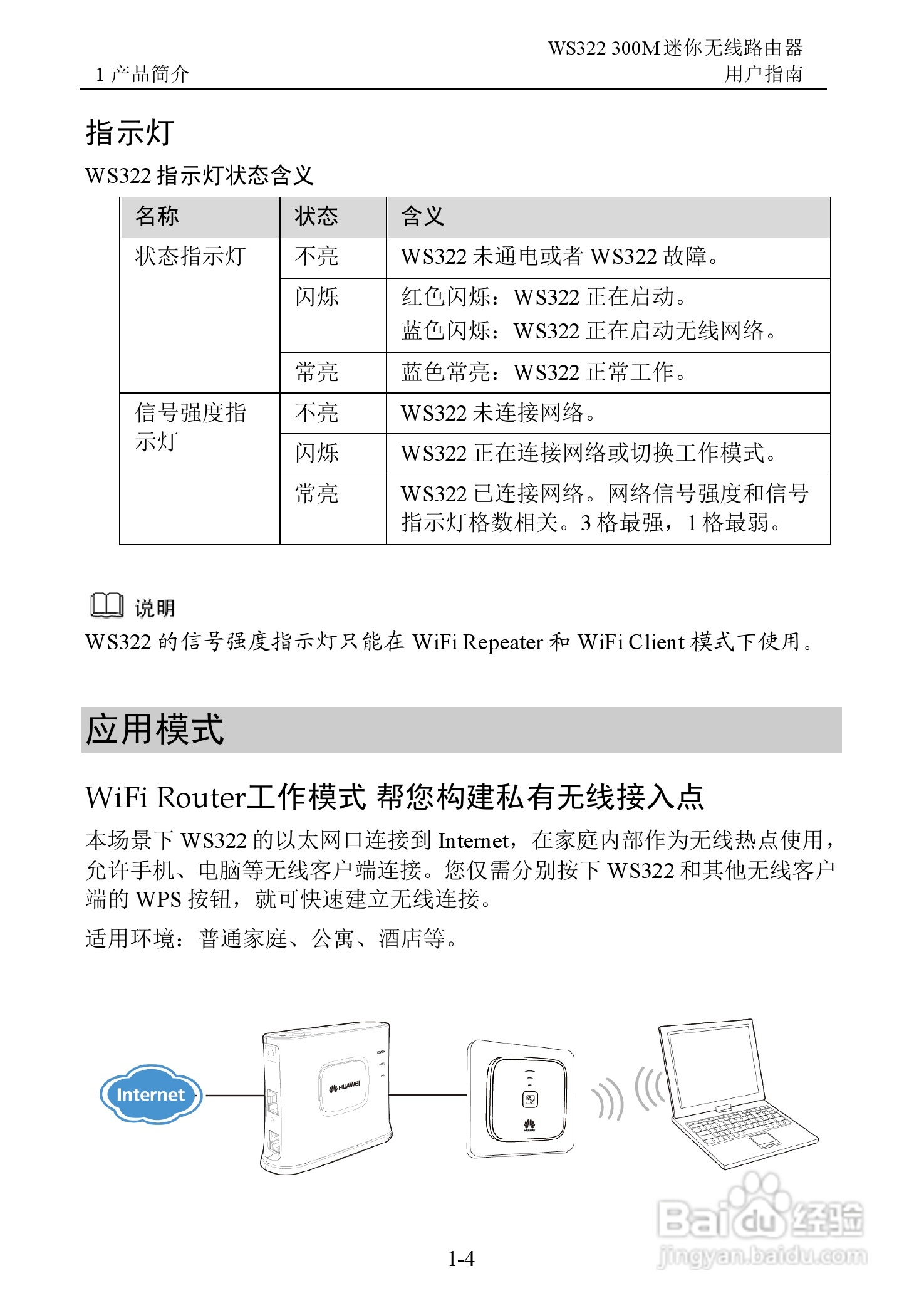 华为WS322 300M迷你无线路由器用户指南:[1]