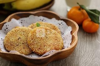 芝麻红薯豆沙饼