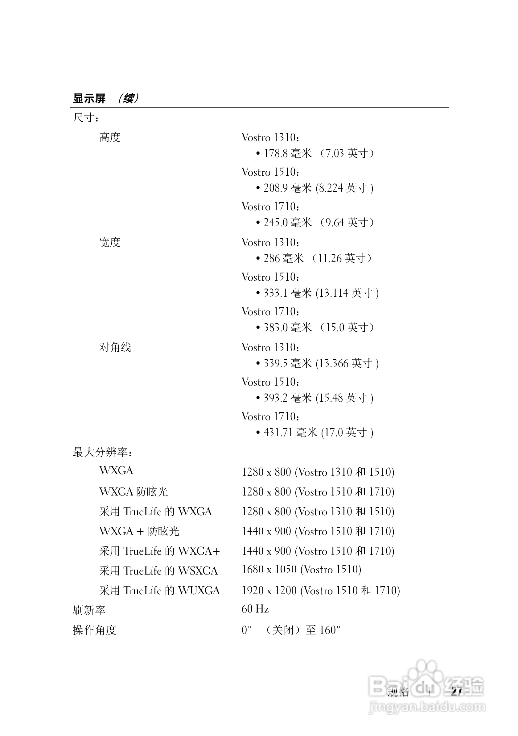 戴尔Vostro 1310笔记本电脑使用说明书:[3]