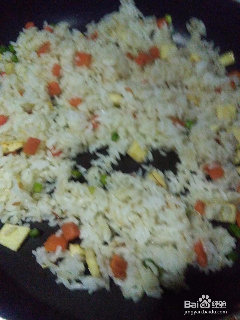 冬笋胡萝卜蒜薹炒饭