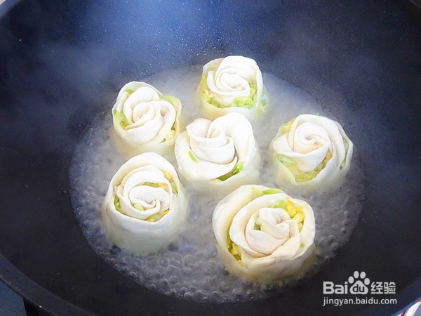 花朵水煎饺的做法