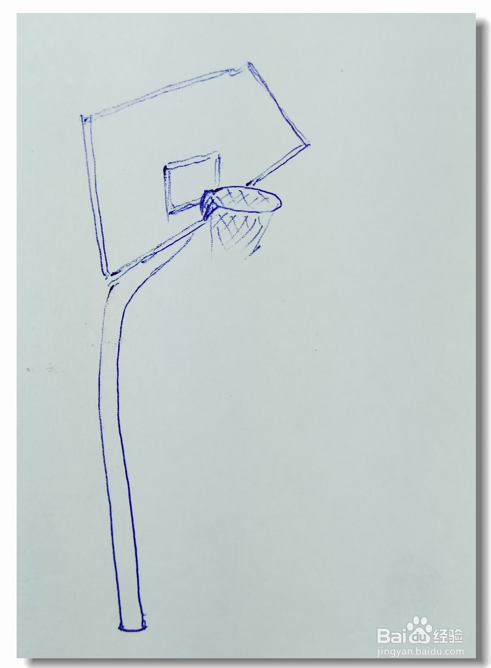 怎样画简笔画“篮球桩”